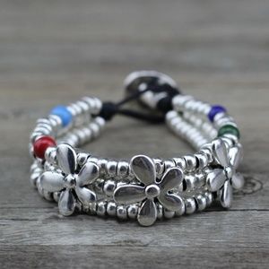 Handmade Uno de 50 STYLE Leather Brclt BLACK (74a)